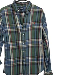 Men’s Ralph Lauren plaid button down shirt